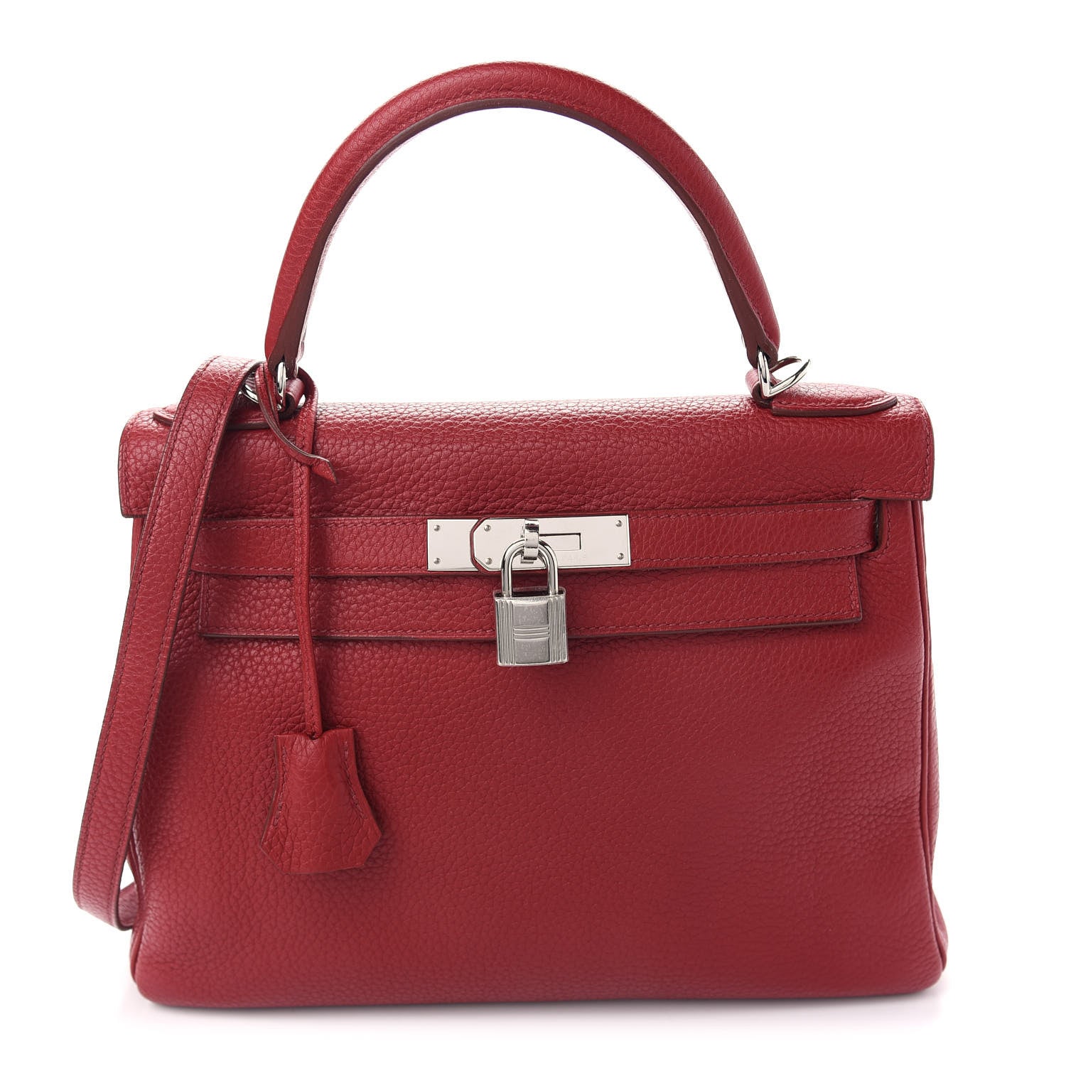 Hermes Taurillon Clemence Kelly Retourne 28 Rouge Garance 1 of 9