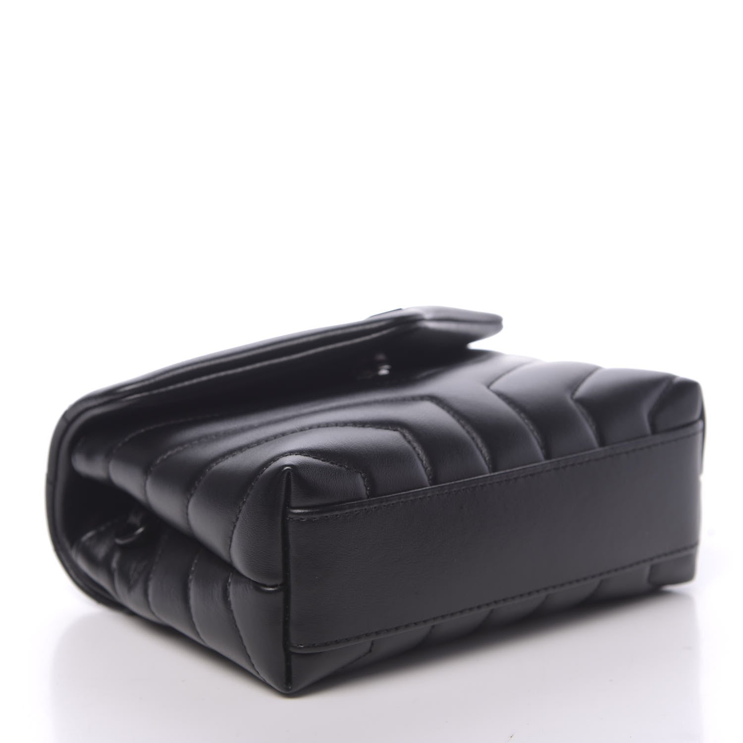 Saint Laurent Calfskin Y Quilted Monogram Toy Loulou Crossbody Bag Black 4 of 10
