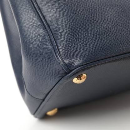 Prada Saffiano Small Galleria Double Zip Tote Bluette 12 of 22