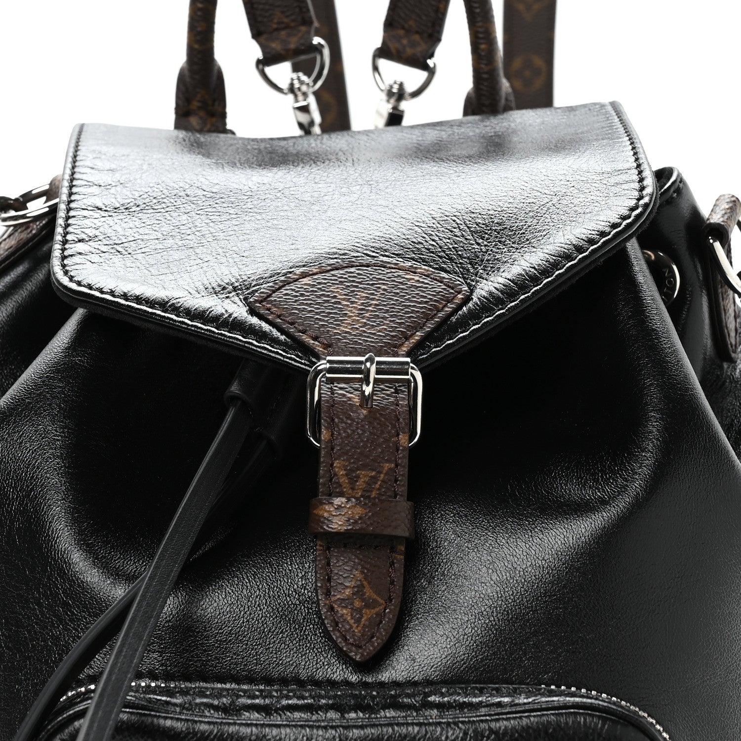 Louis Vuitton Lambskin Monogram Montsouris Vibe PM Black 7 of 9