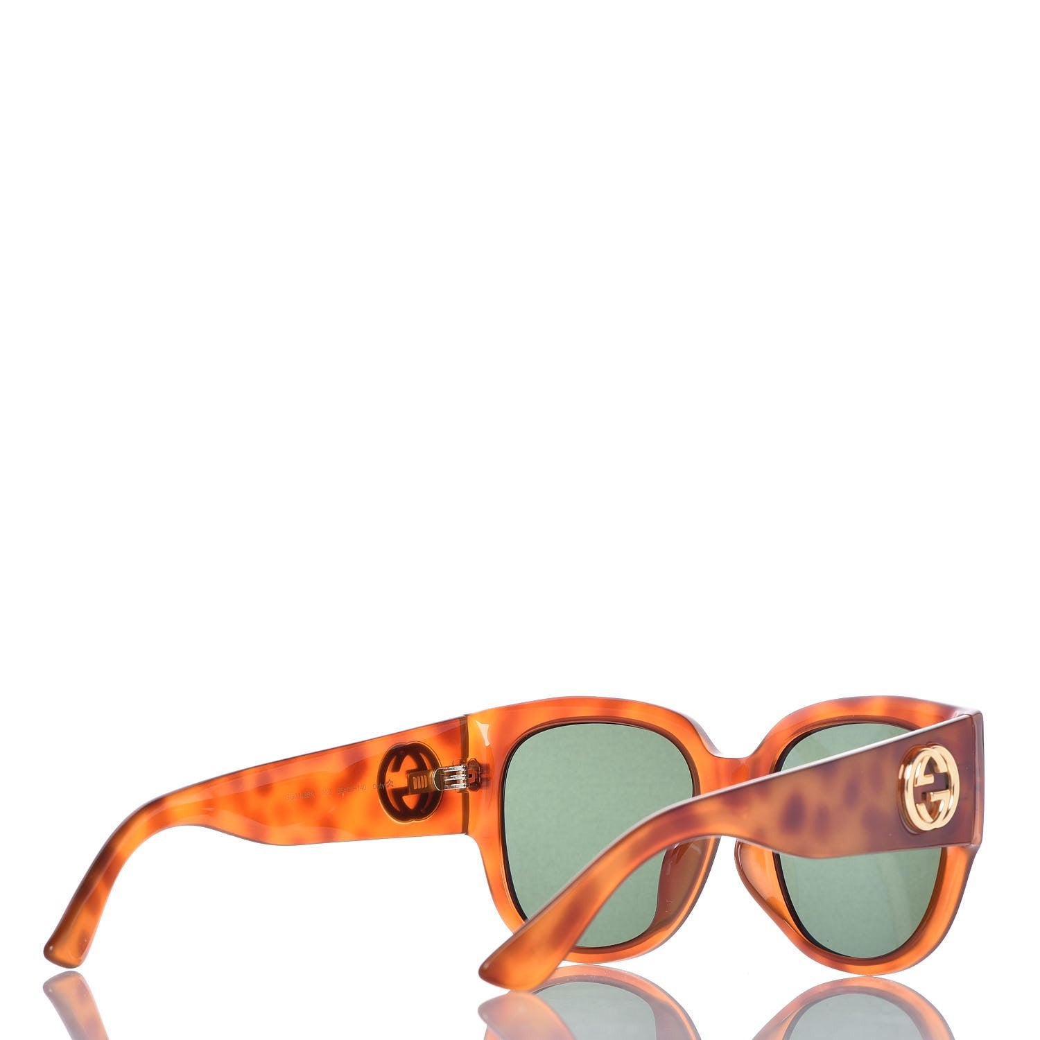 Gucci Acetate Square Frame Sunglasses GG0142SA Tortoise 4 of 7