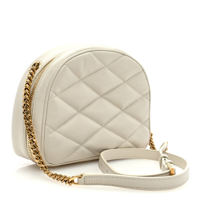 Saint Laurent Calfskin Quilted Demie Lune Shoulder Bag Crema Soft 3 of 8