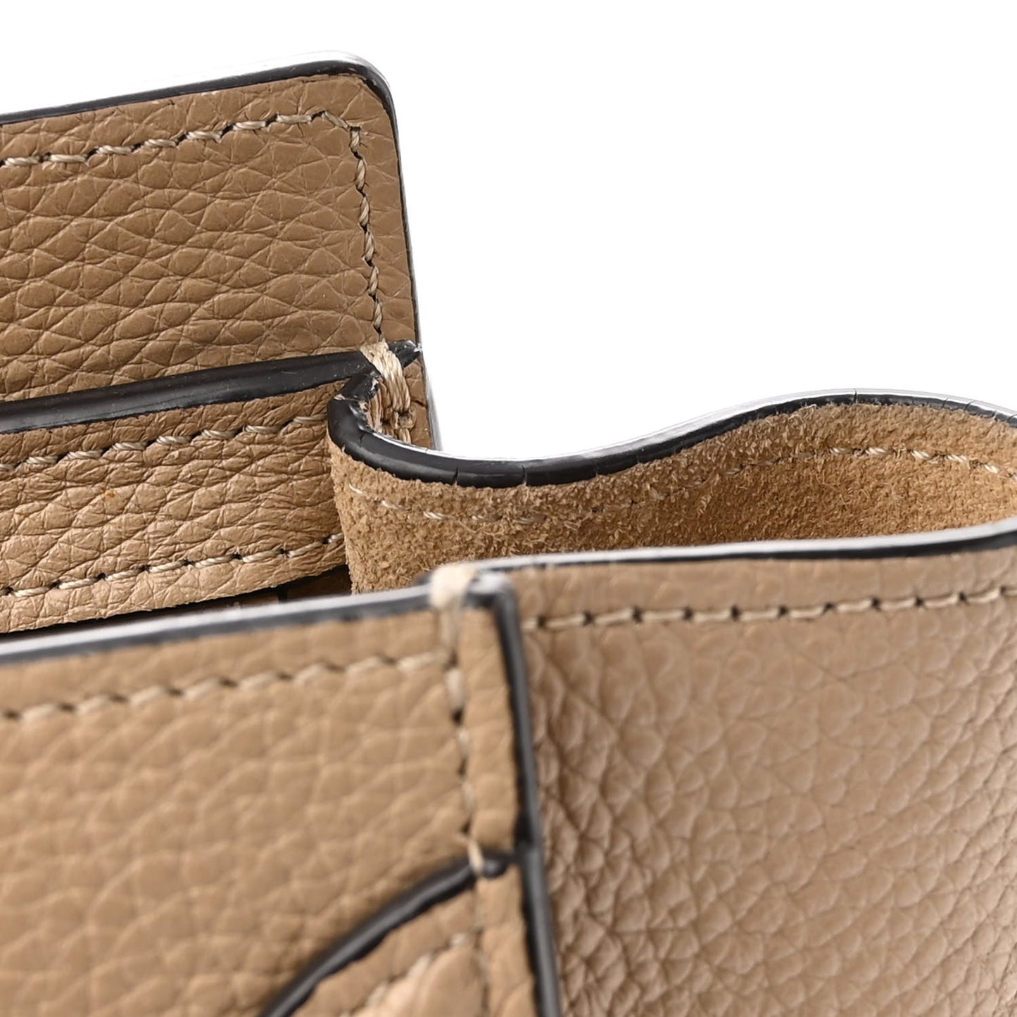 Drummed Calfskin Nano Luggage Dune