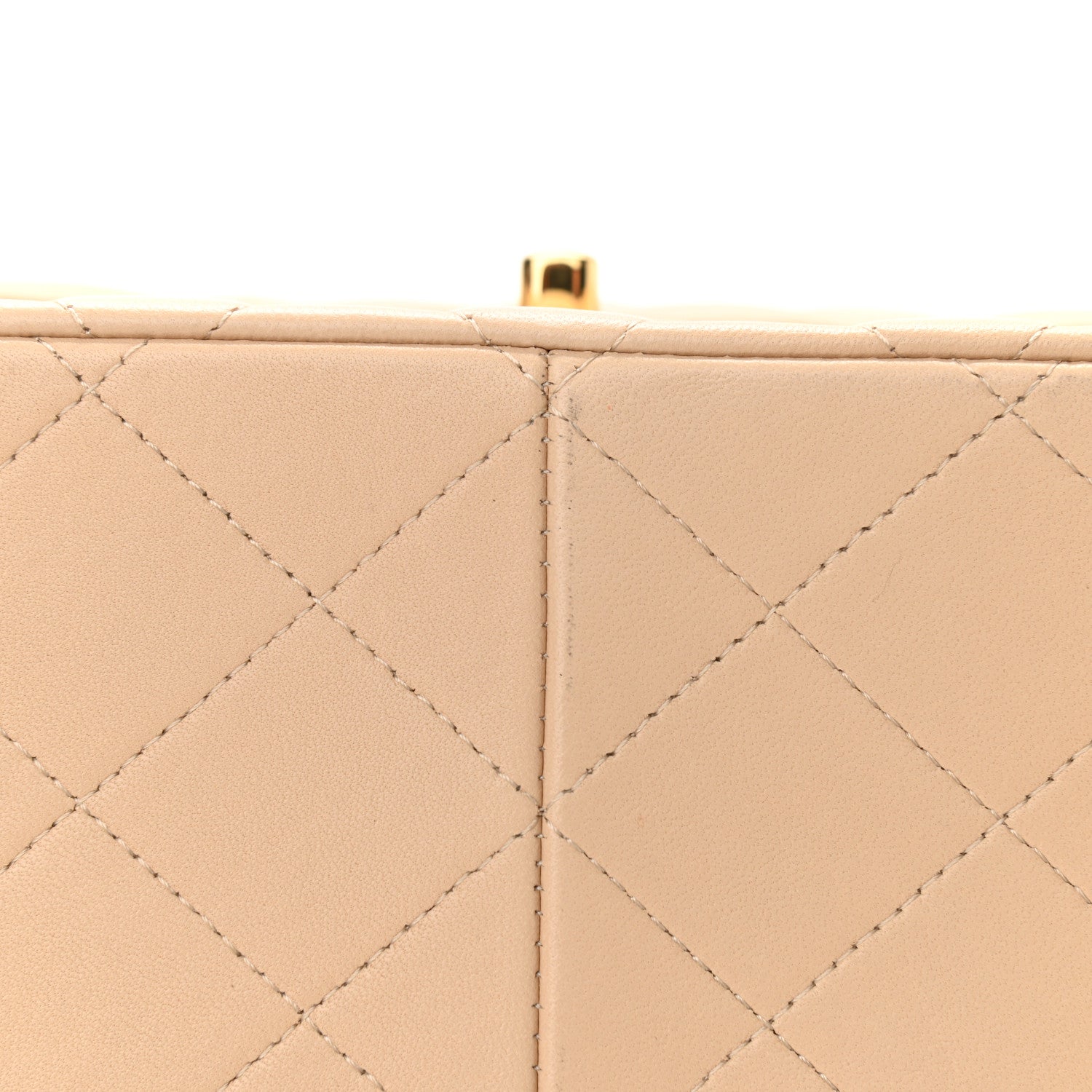 Chanel Lambskin Quilted Jumbo Double Flap Beige 10 of 10