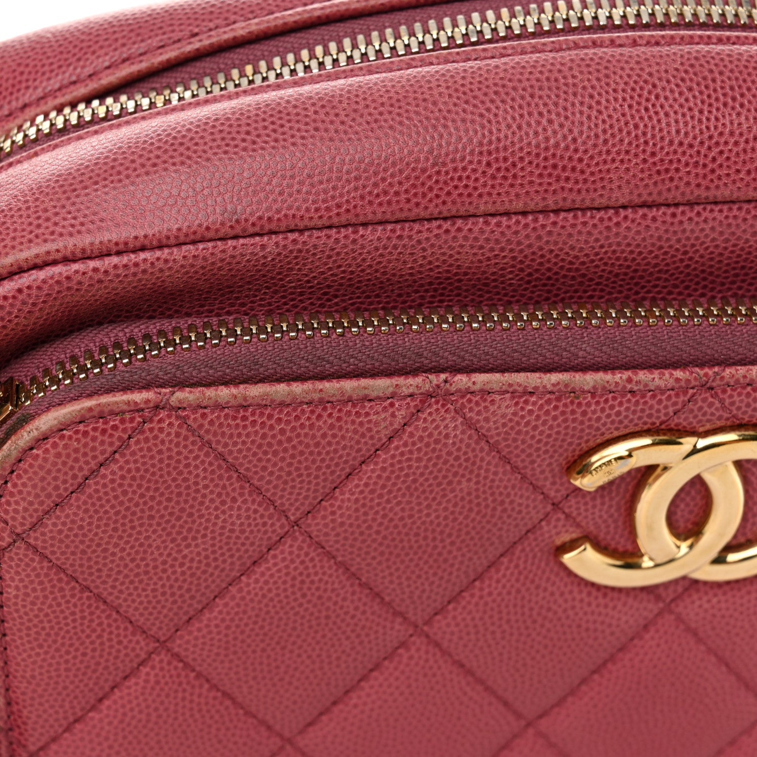 Chanel Caviar Quilted Medium Business Affinity Camera Case Dark Pink 11 of 14