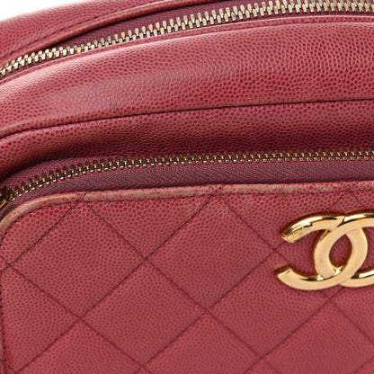 Chanel Caviar Quilted Medium Business Affinity Camera Case Dark Pink 11 of 14