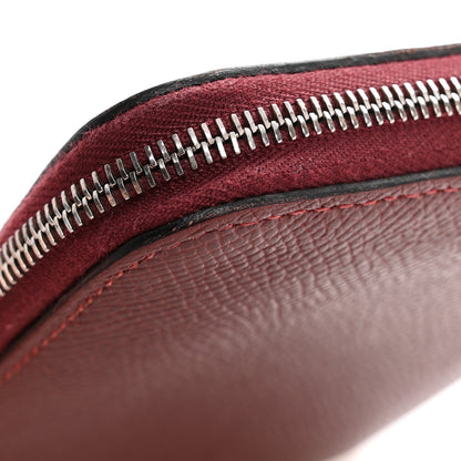 Hermes Epsom Silk'In Compact Wallet Bordeaux 10 of 11