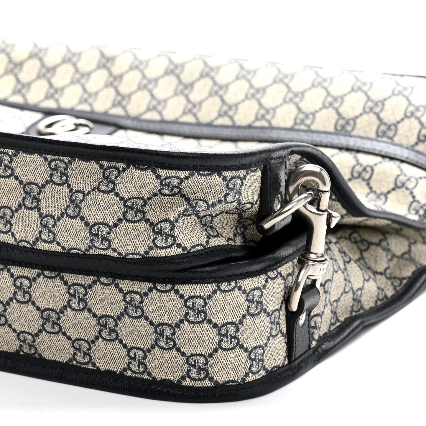 GG Supreme Monogram Web Savoy Garment Bag Beige Blue