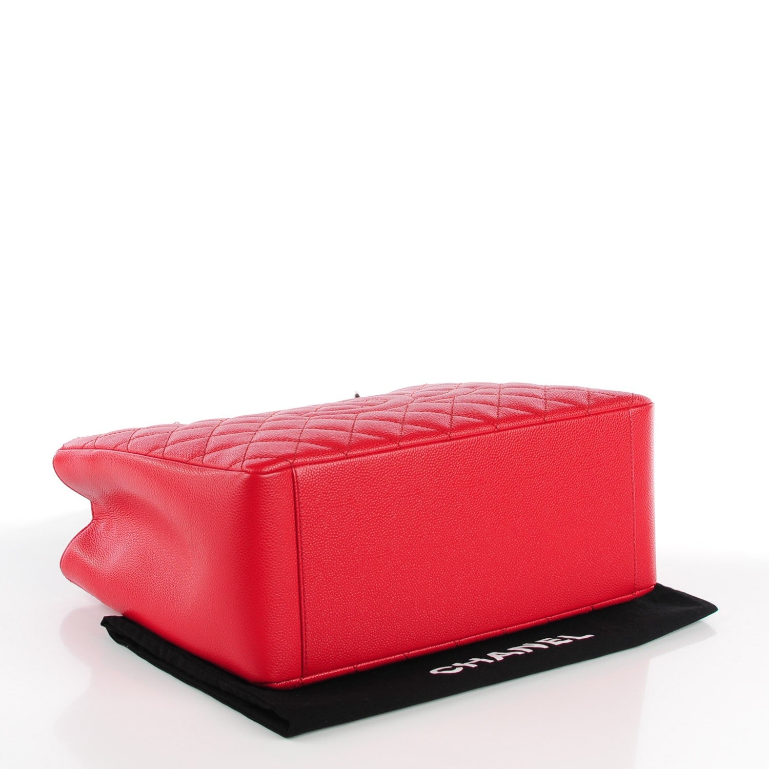 Chanel Caviar Quilted Grand Shopping Tote GST Red 4 of 7
