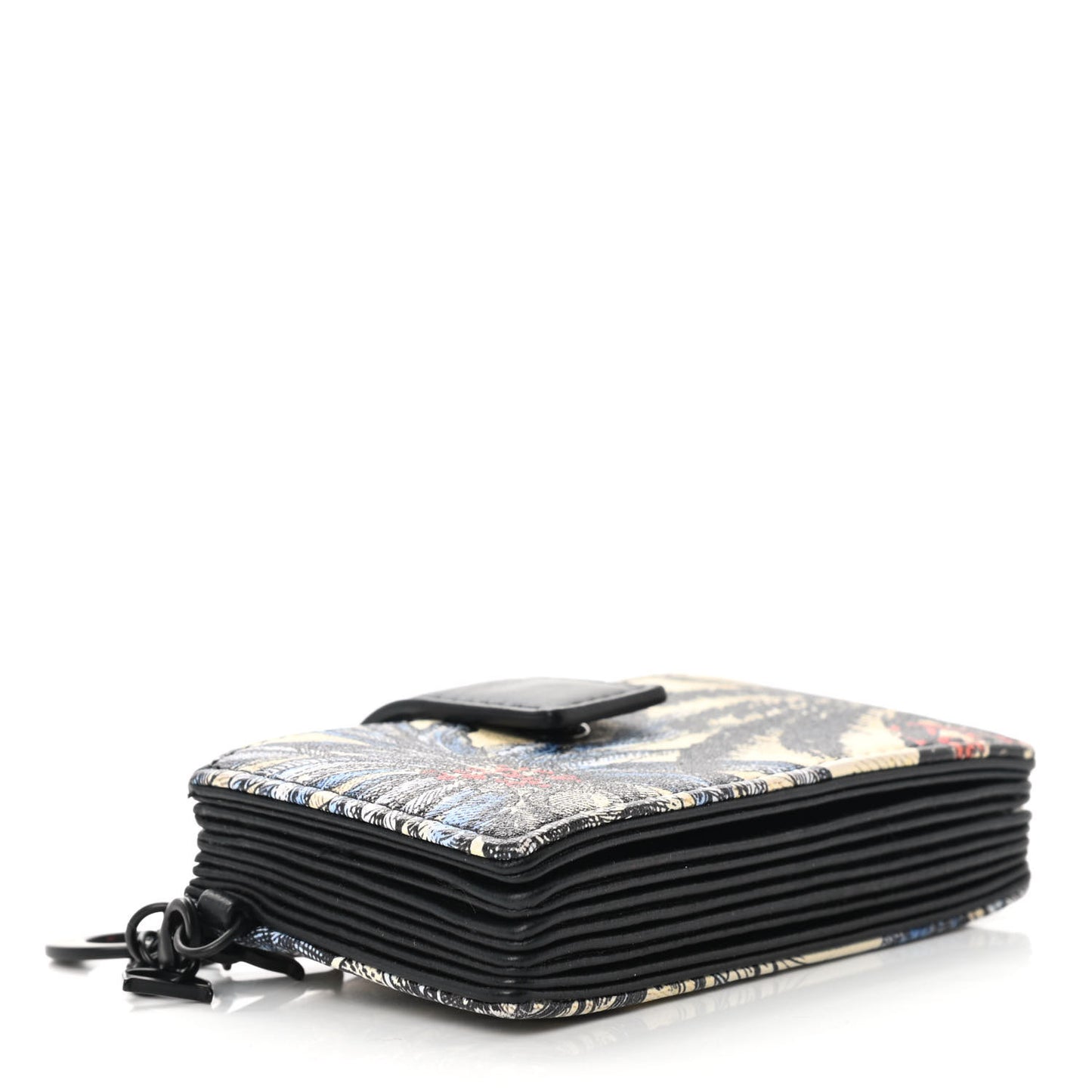 Calfskin Toile de Jouy Lady Dior 5-Gusset Card Holder Rouge Multicolor