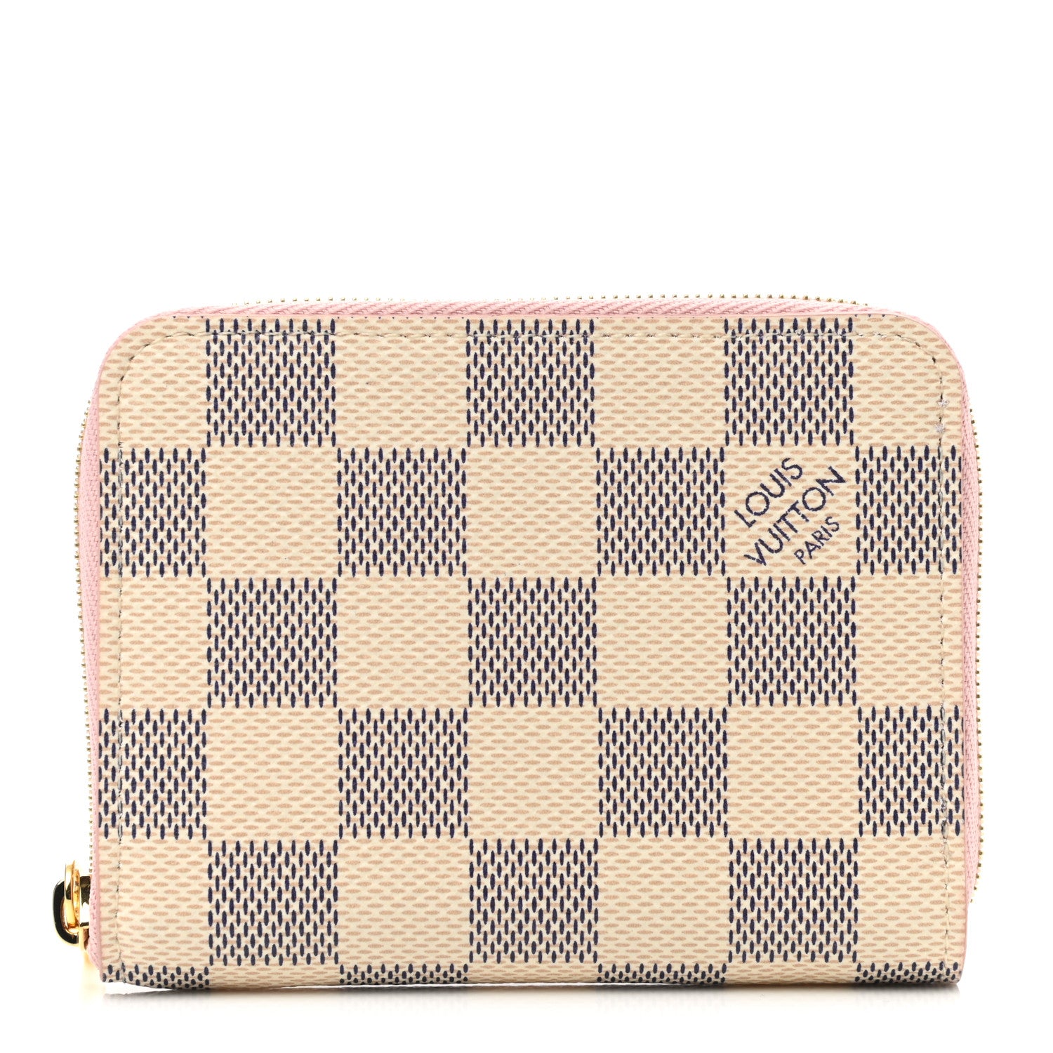 Louis Vuitton Damier Azur Zippy Coin Purse Rose Ballerine 1 of 7