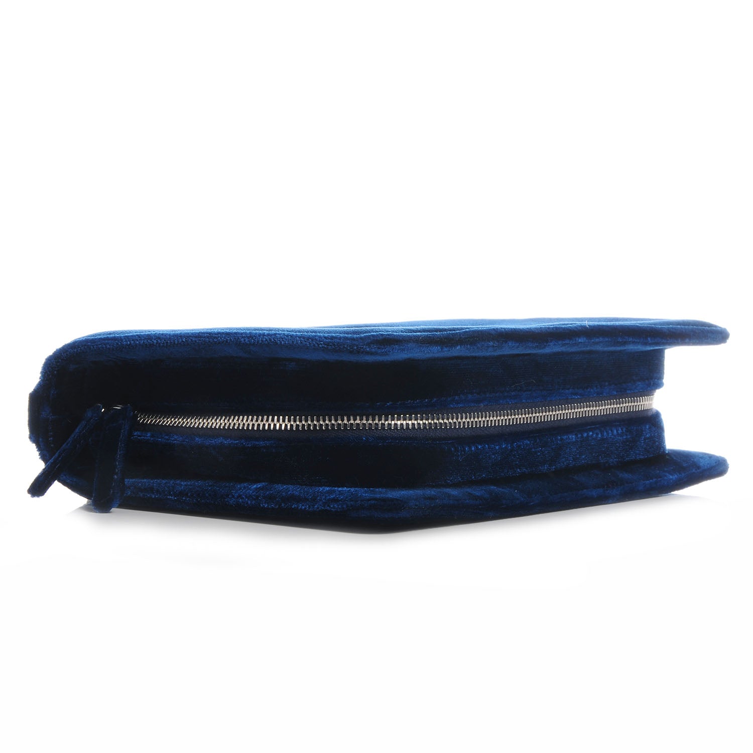 Chanel Velvet Timeless CC Clutch Navy Blue 4 of 8