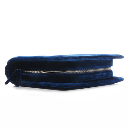Chanel Velvet Timeless CC Clutch Navy Blue 4 of 8