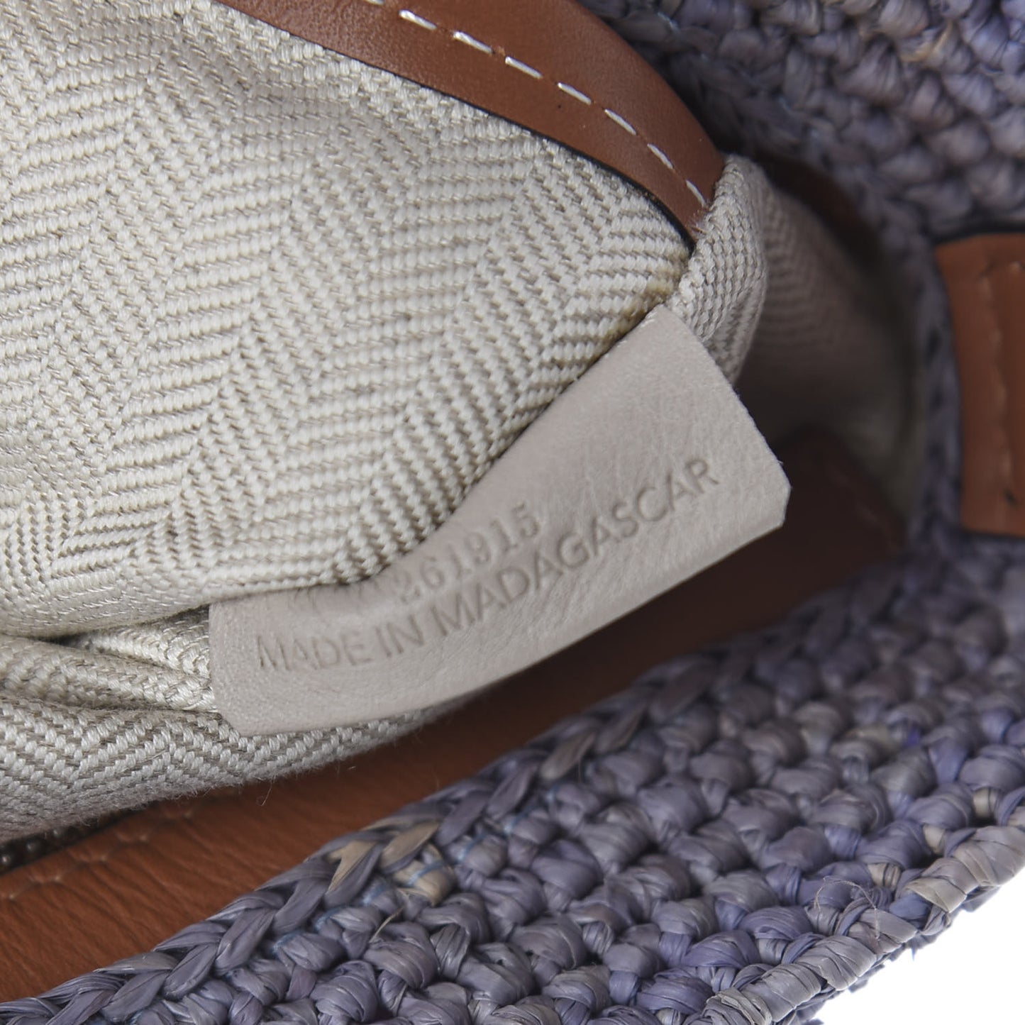 Raffia Paula's Ibiza Rainbow Crossbody Bag Tan