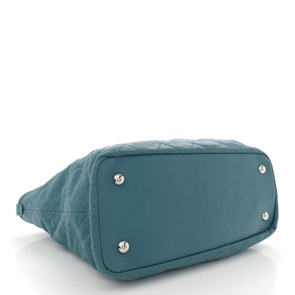Chanel Grained Calfskin Quilted Small Daily Shopping Tote Turquoise 5 of 11