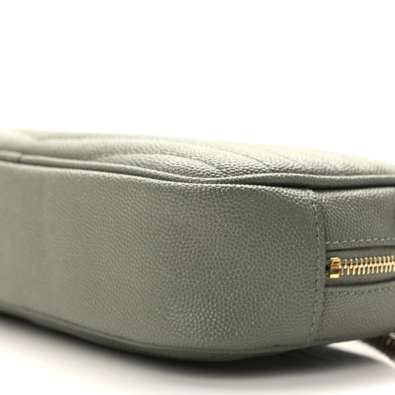 Saint Laurent Grain De Poudre Matelasse Monogram Mini Lou Camera Bag Light Sage 10 of 11