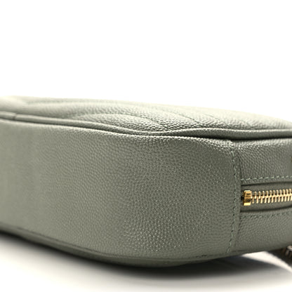 Saint Laurent Grain De Poudre Matelasse Monogram Mini Lou Camera Bag Light Sage 10 of 11