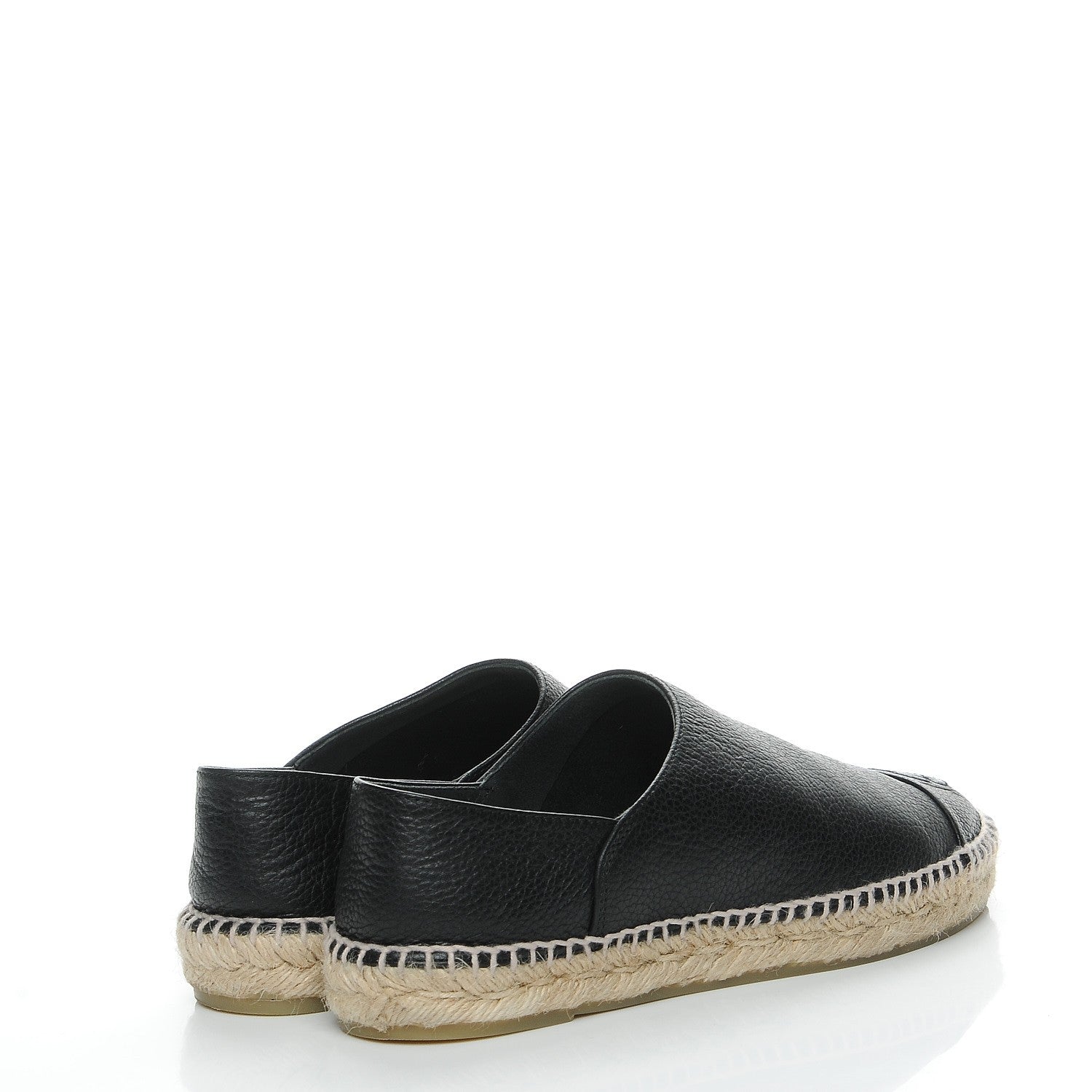 Chanel Grained Calfskin CC Espadrilles 39 Black 4 of 10