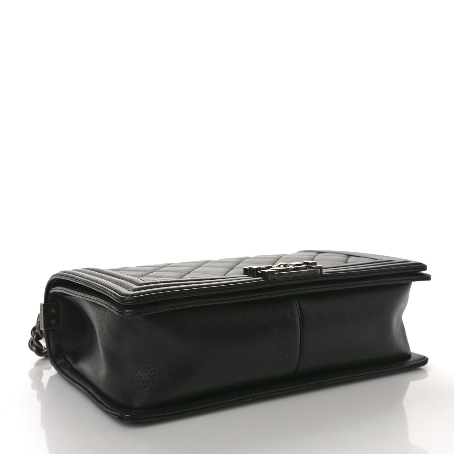 Lambskin Quilted Medium Boy Flap Black