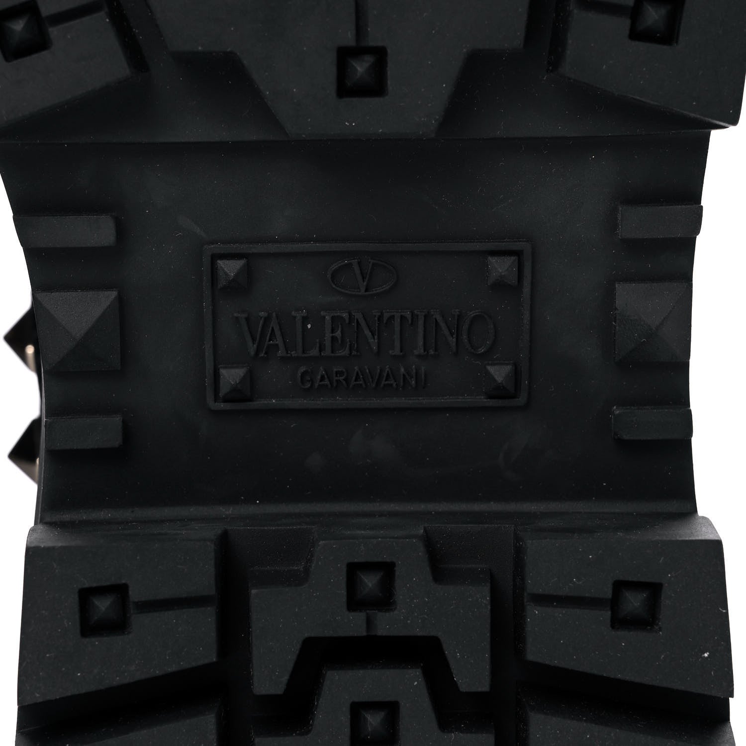 Valentino Garavani Calfskin Nylon Quilted Waterproof Rockstud 40mm Biker Boots 37.5 Black 6 of 11