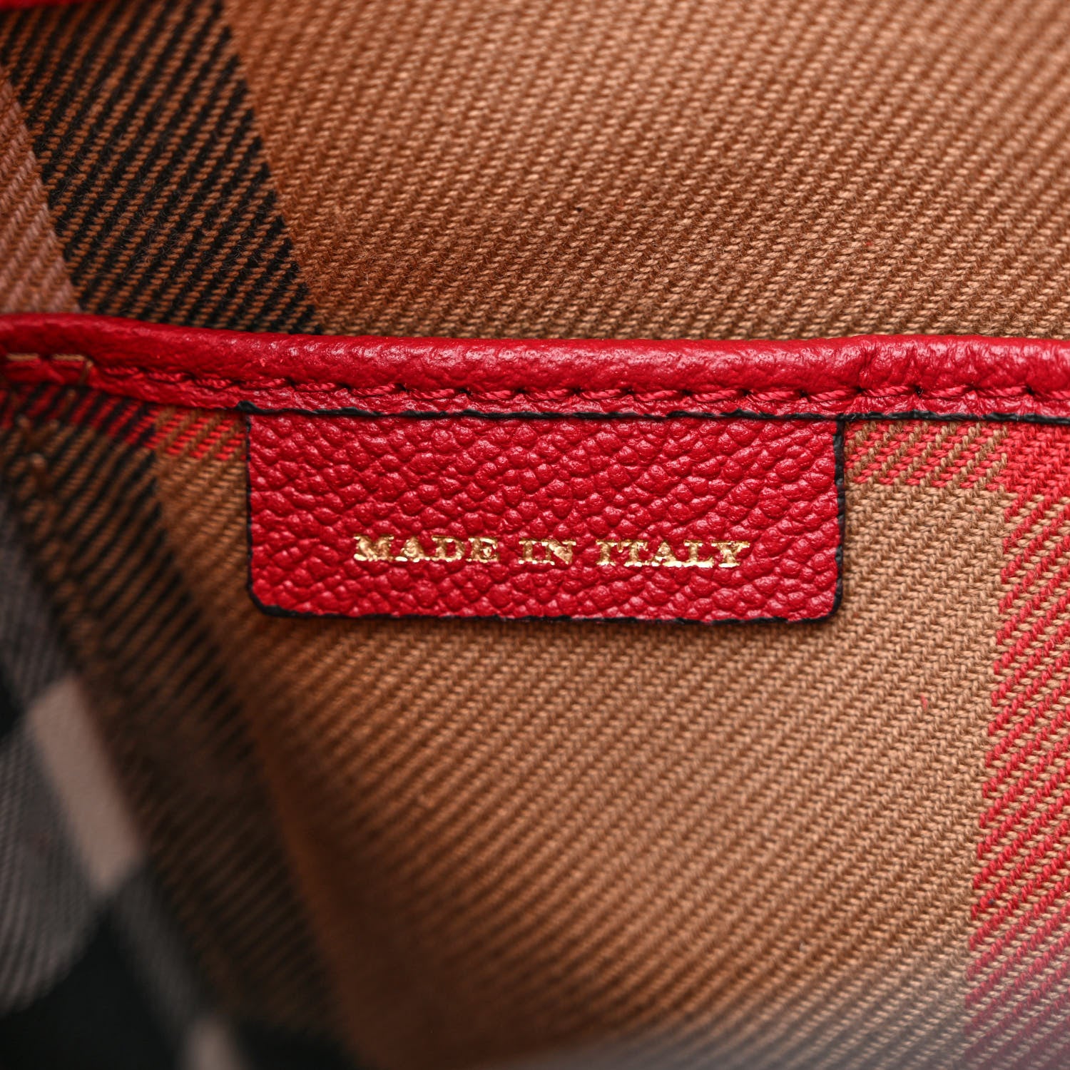 Burberry Soft Grain Calfskin Small Buckle Tote Parade Red 7 of 13