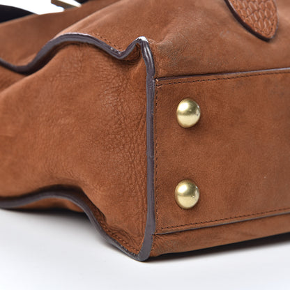 Mulberry Embossed Crocodile Calfskin Nubuck Ted Convertible Messenger Bag Cognac 8 of 11