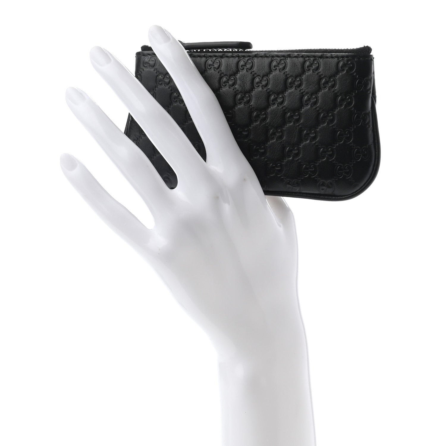 Gucci Microguccissima Key Ring Coin Case Black 2 of 7