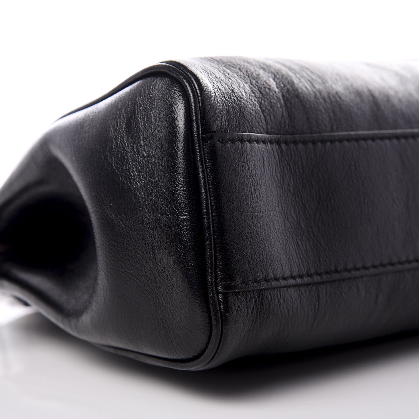 Calfskin Medium Re(Belle) Top Handle Bag Black