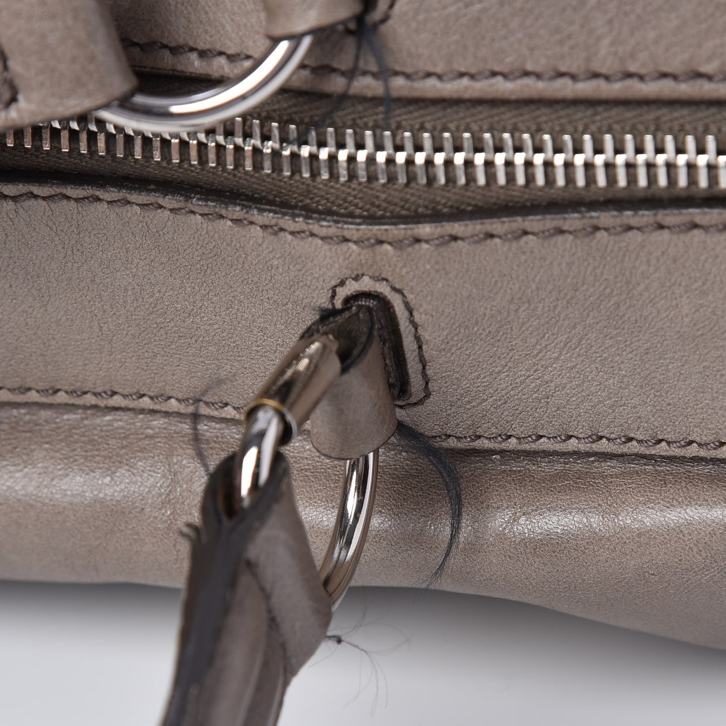 Calfskin Large Vanity Bowler Taupe