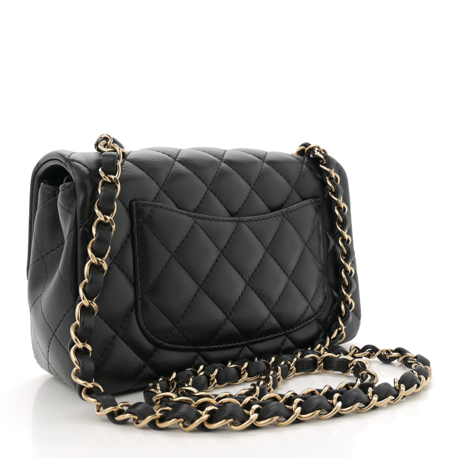 Chanel Lambskin Quilted Mini Rectangular Flap Black 3 of 10