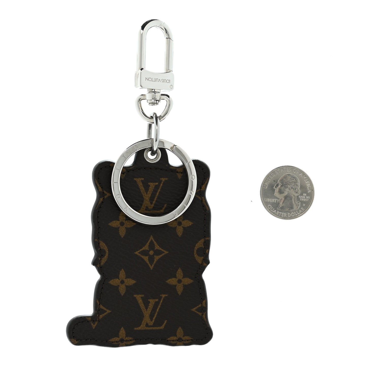 Calfskin Monogram Tiger Bag Charm Key Holder
