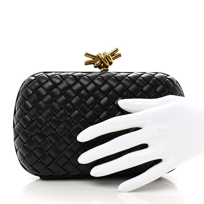Bottega Veneta Nappa Intrecciato Knot Clutch Black 2 of 6