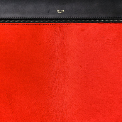 Celine Pony Hair Medium Edge Shoulder Bag Vermillion 7 of 10