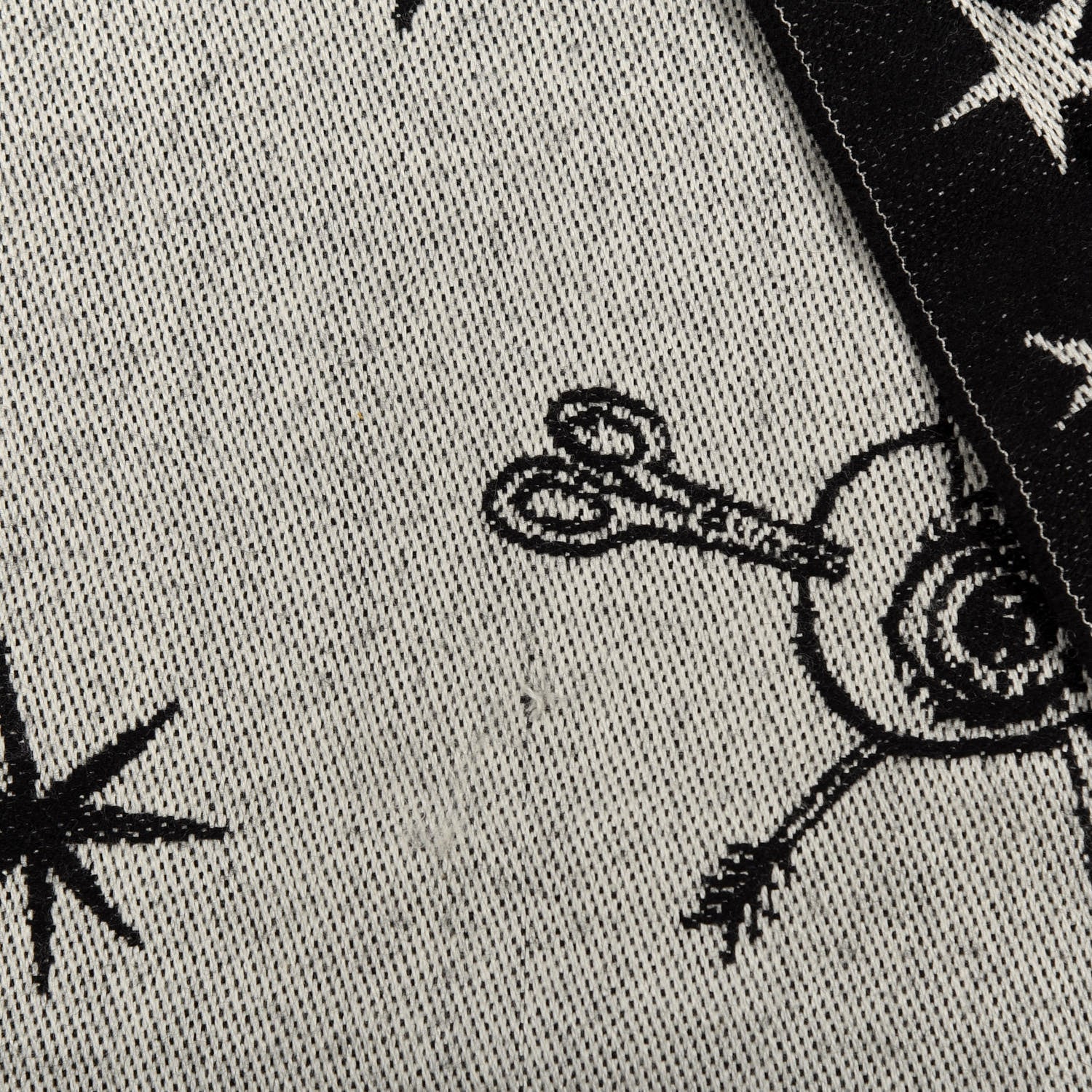 Alexander McQueen Wool Skull Scarf Black 6 of 6