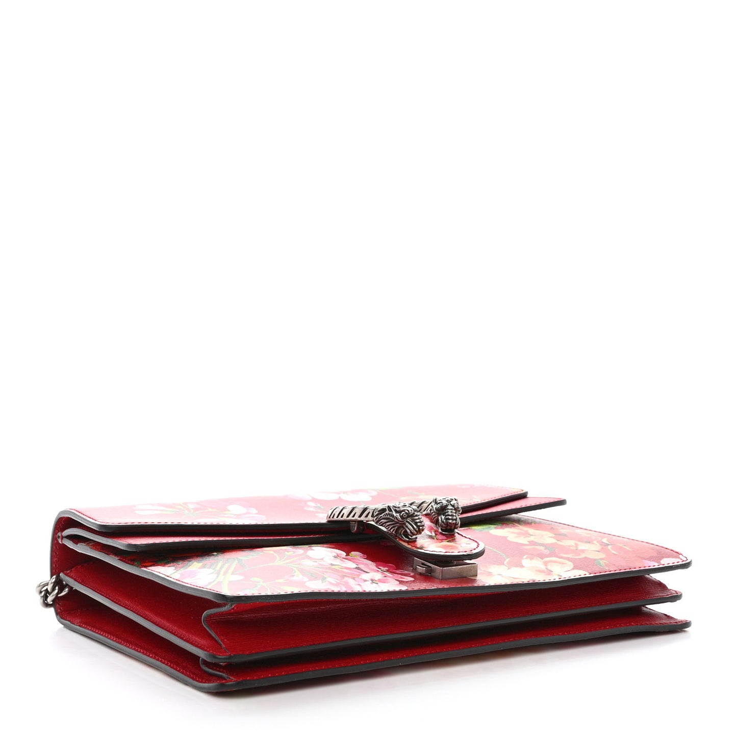 Calfskin Blooms Print Medium Dionysus Shoulder Bag Romantic Cherry Multicolor