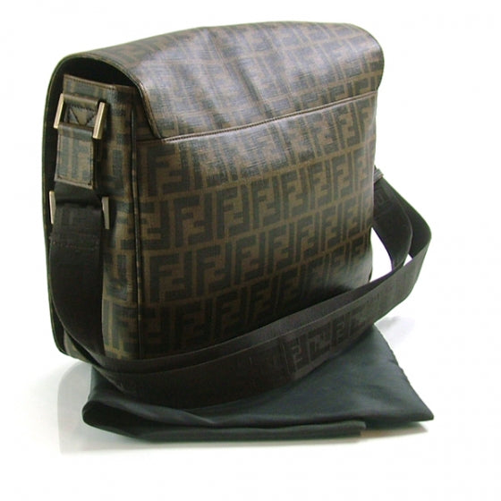 Zucca Medium Messenger Bag Unisex Purse Brown