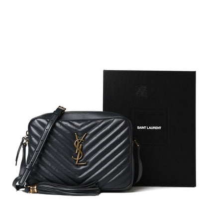 Saint Laurent Calfskin Matelasse Monogram Lou Camera Bag Dark Smog 13 of 13