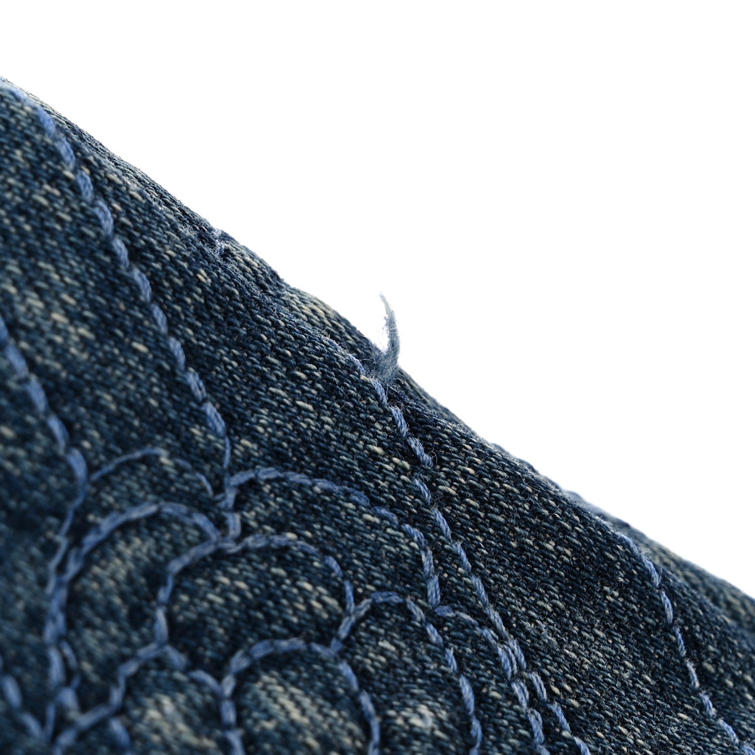 Chanel Denim Quilted Camellia Embroidered Medium Flap Blue 10 of 10