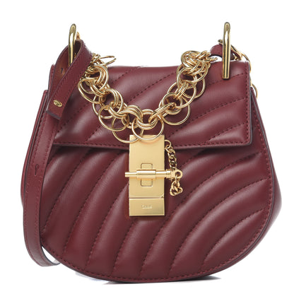 Chloe Calfskin Quilted Mini Drew Bijou Shoulder Bag Plum Purple 1 of 11