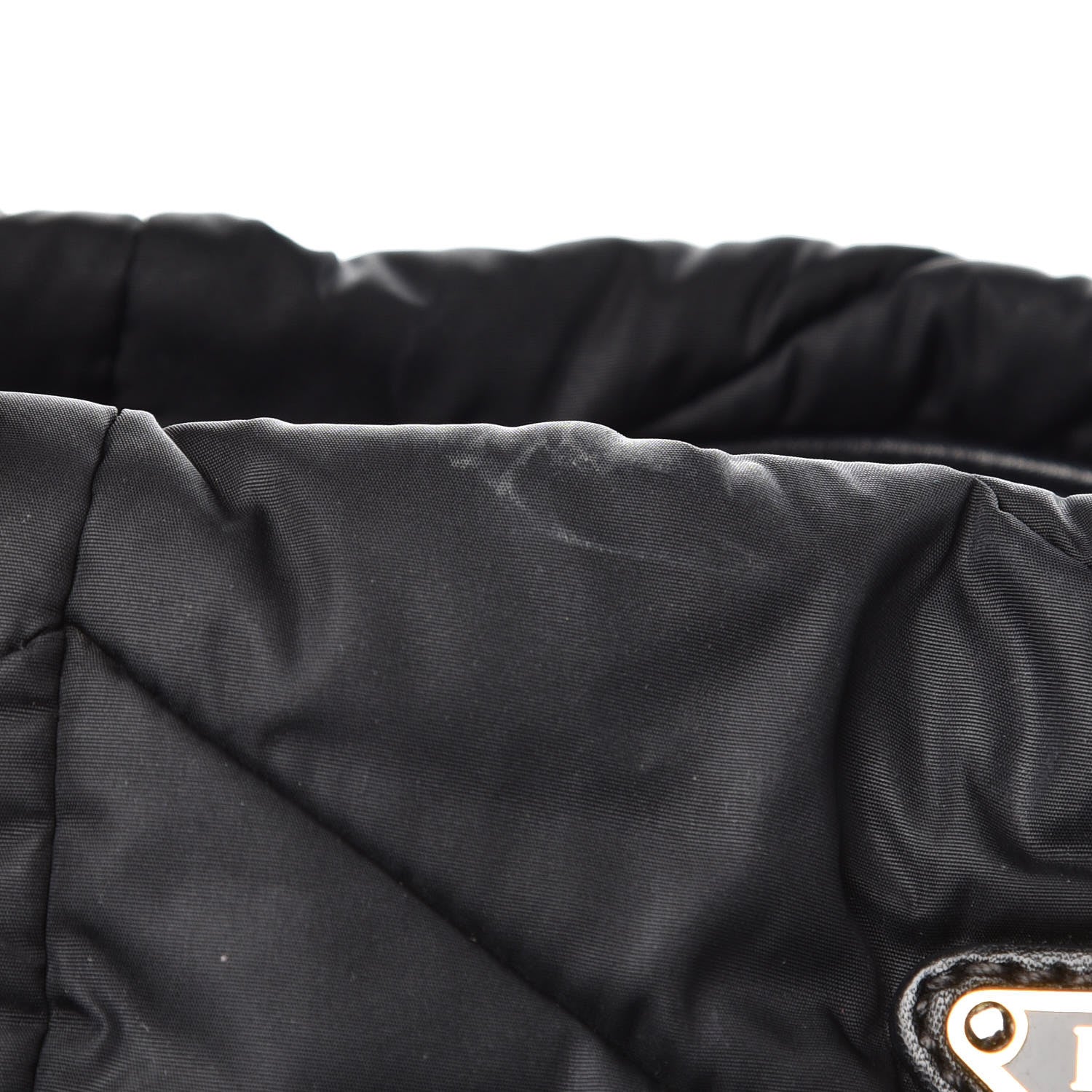 Prada Tessuto Nylon Chevron Quilted Tote Black 12 of 14