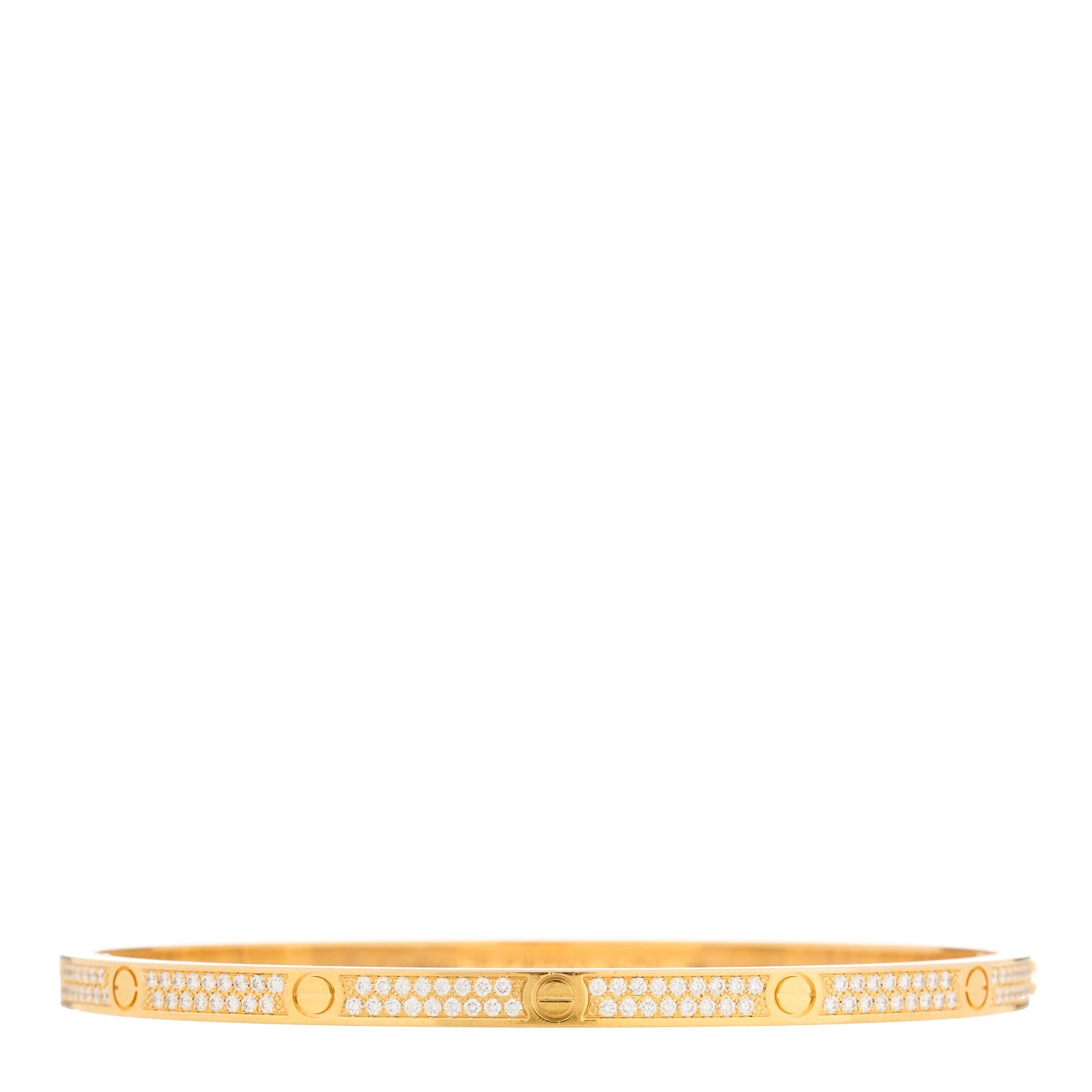 Cartier 18K Pink Gold Diamond Small LOVE Paved Bracelet 18 1 of 6