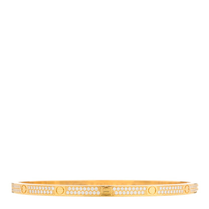 Cartier 18K Pink Gold Diamond Small LOVE Paved Bracelet 18 1 of 6