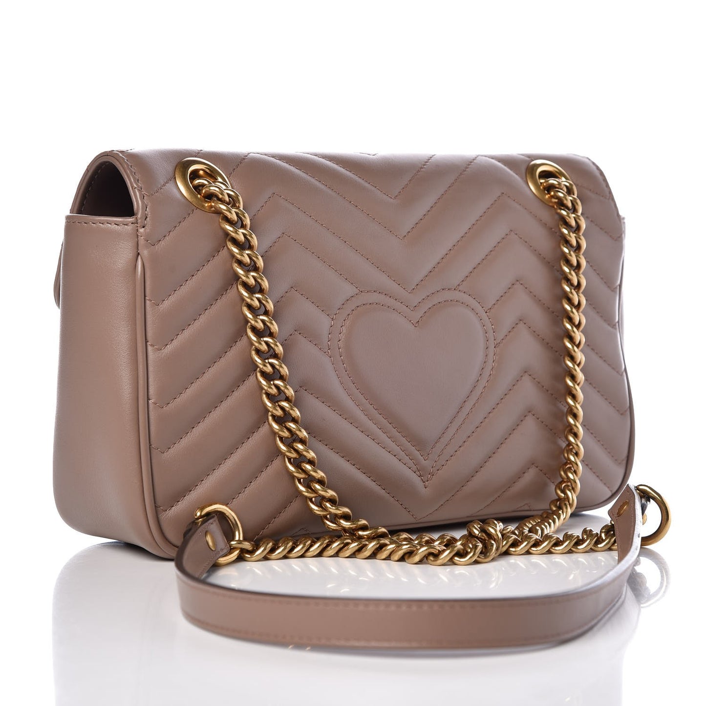 Calfskin Matelasse Small GG Marmont Shoulder Bag Porcelain Rose