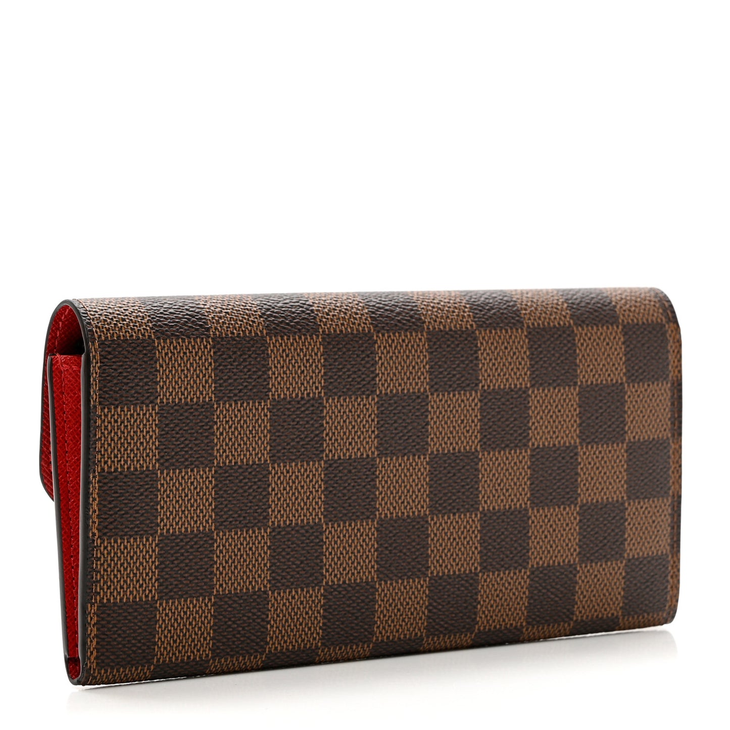 Damier Ebene Emilie Wallet Red