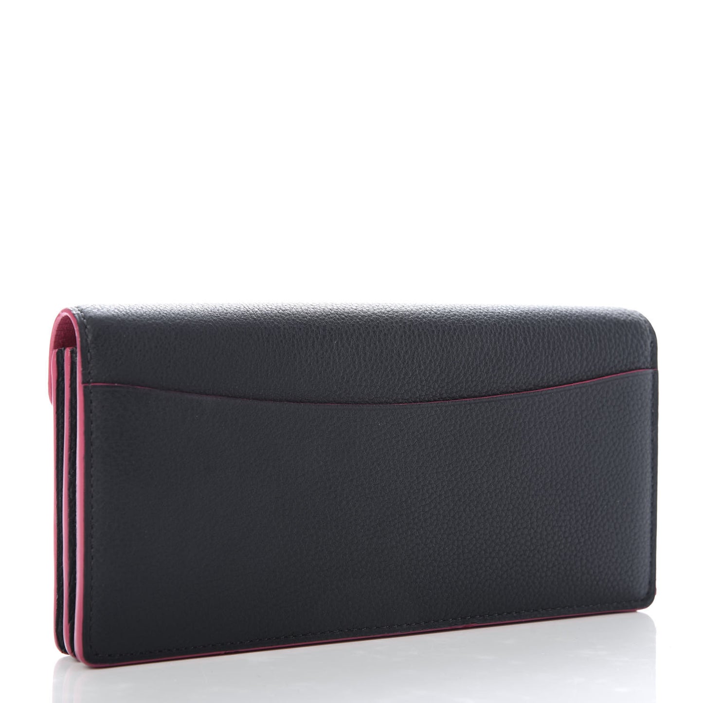 Veau Cachemire Dauphine Wallet Cobalt Fuchsia
