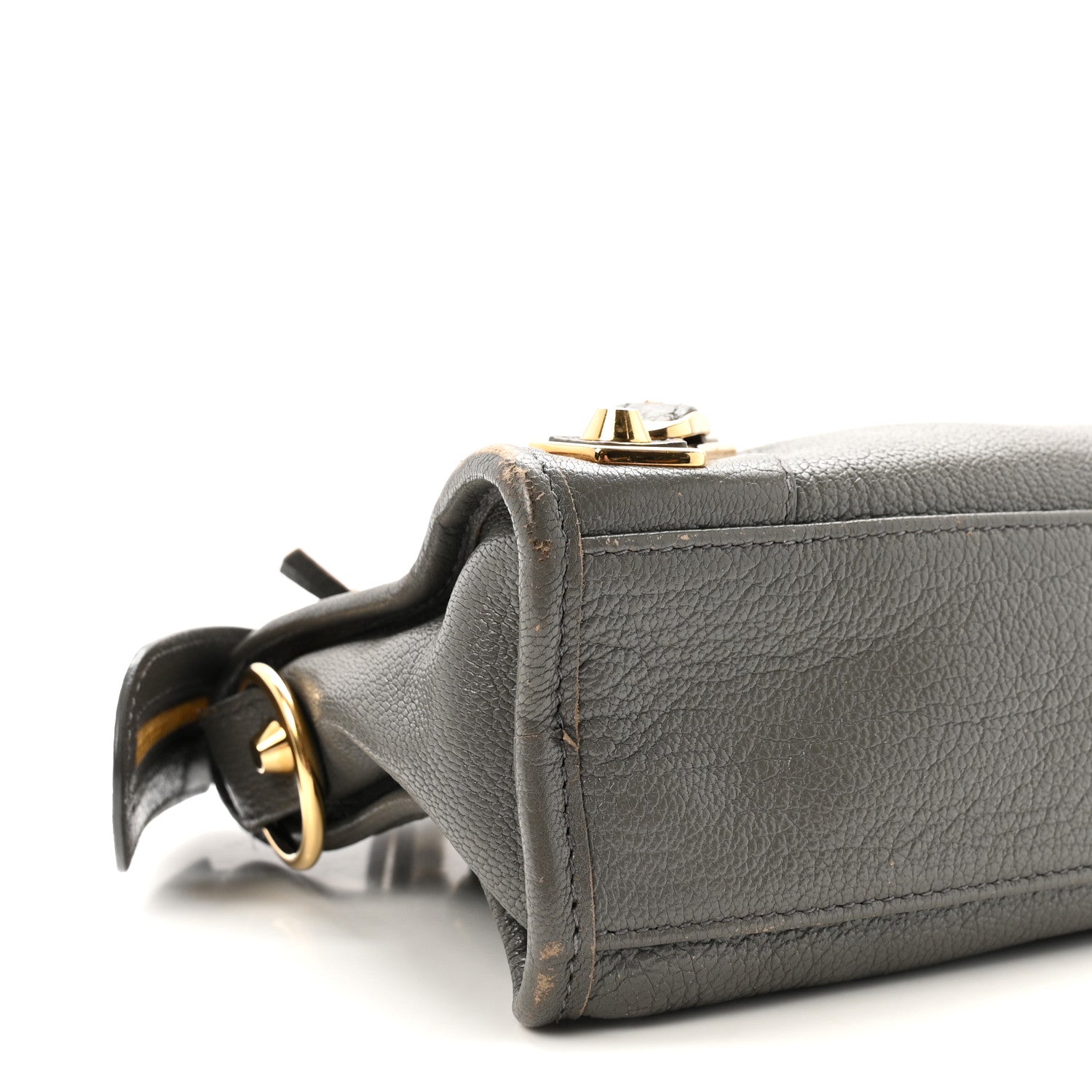 Balenciaga Chevre Gold Metallic Edge Hardware Mini City Gris Acier 10 of 11