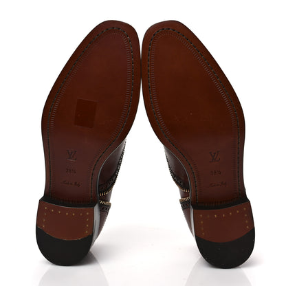 Louis Vuitton Calfskin Tomboy Richelieu Oxford Flats 38.5 Cognac 5 of 7