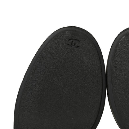 Chanel Tweed Calfskin Pearl Combat Short Boots 41.5 Multicolor 10 of 12