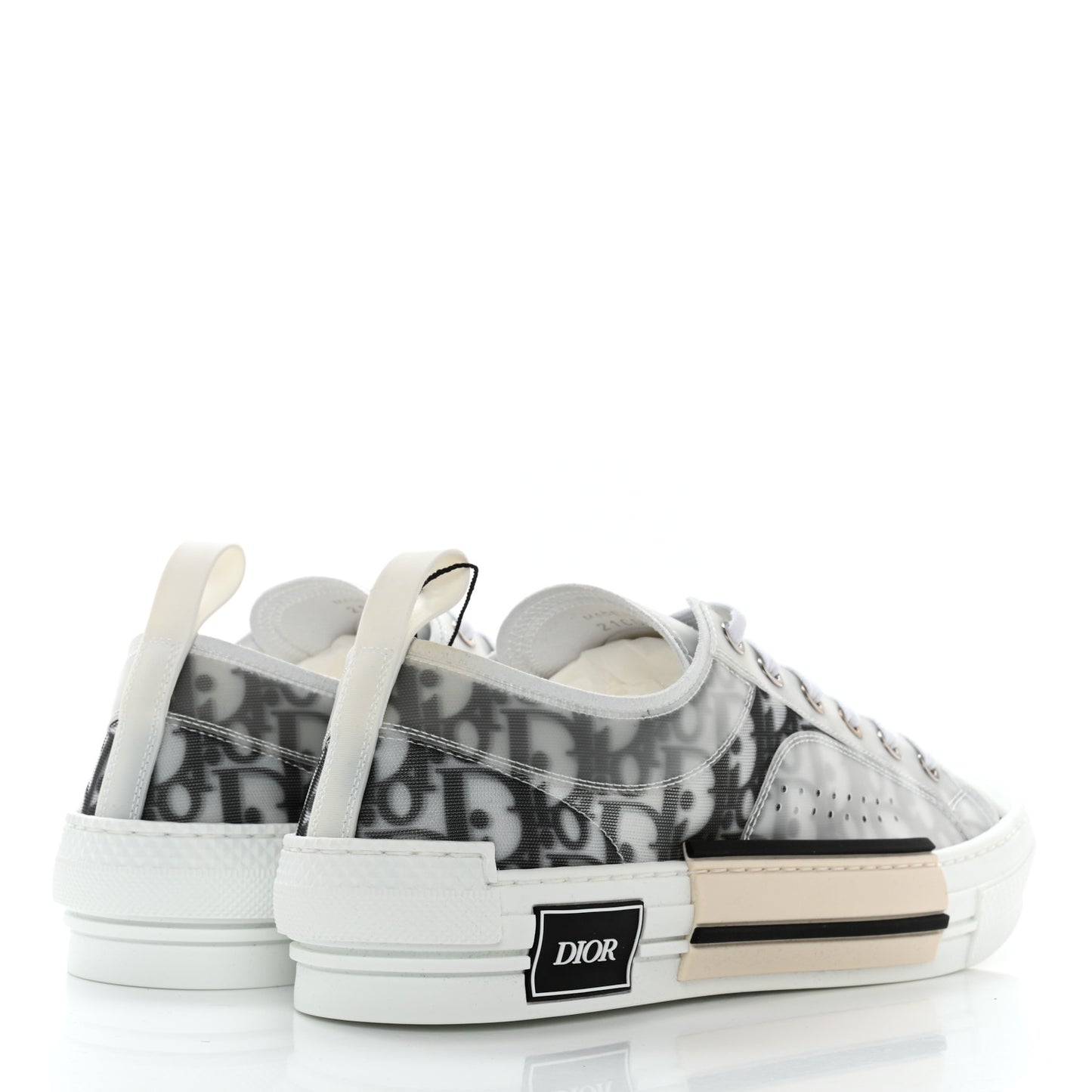 Technical Canvas Oblique Mens B23 Low Top Sneaker 42 White Black
