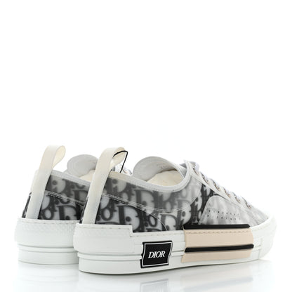 Christian Dior Technical Canvas Oblique Mens B23 Low Top Sneaker 42 White Black 4 of 9